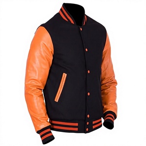 Chaqueta Varsity Deportiva Clásica para Hombre con Parches Bordados Personalizados y Estilo Letterman Profesional - Product Image 1