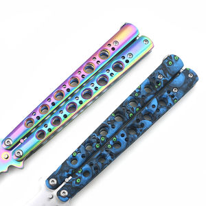 Coltello da tasca pieghevole personalizzabile a colori 3D non affilato a farfalla all'ingrosso coltello da allenamento M42 per giochi all'aperto - Product Image 6