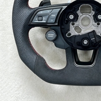 Volante de Fibra de Carbono S-Line para Audi TT R8 A4 C6 C7 C8 A5 B8 B9 S3 S4 S5 S6 S7 RS6 RS5 RS7 Q3 Q5 Q7 A6 A7 A8 A1 A3 8V 8P