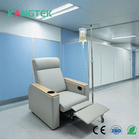 Fauteuil médical inclinable KANGTEK pour hôpital, fauteuil de traitement pour patient, fauteuil de soins de santé inclinable manuellement avec repose-pieds extensible
