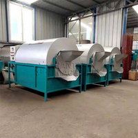 Industriële 100KG/H gasverwarmde pinda-roostermachine, batch-nootrooster voor pistache, amandel en hazelnoot