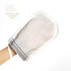 Custom Logo Classic Vegan Silicone Long Hammam <b>Scrubber</b> Gloves Turkish Kese Fabric Back Scrub Shower Brush for Body Face - Product Image 3