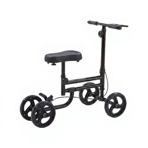 Andador Plegable con Marco de Acero Negro Mate, Reposapiés Acolchado Suave y Bolsa de Almacenamiento Desmontable - Product Image 1