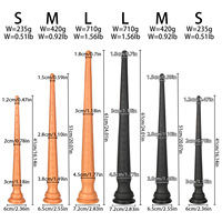 Plug anal en silicone extra long avec marques de mesure, dilatateur anal, jouet de massage, jouet sexuel pour adultes, jouet de masturbation