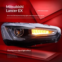 Pour Mitsubishi Lancer 09-16, ensemble de phares modifiés style Audi A5, feux de jour à LED, phares au xénon 24V 55W