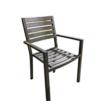 Muebles de Comedor Modernos y Portátiles para Exteriores, Mesa y Sillas con Tela de Aluminio para Jardín, Villa, Hotel y Restaurante