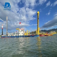 Dredger Apung Bermesin Diesel DINGKE 4-6-8 inci dengan Pompa Hisap dan Pompa Pasir Hidrolik Kecil