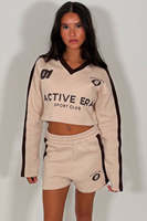 Ensemble de survêtement pour femmes, vêtements de sport, vêtements de rue, sweat-shirts rayés pour femmes, shorts décontractés, logo personnalisé, automne-hiver, ensemble 2 pièces pour femmes