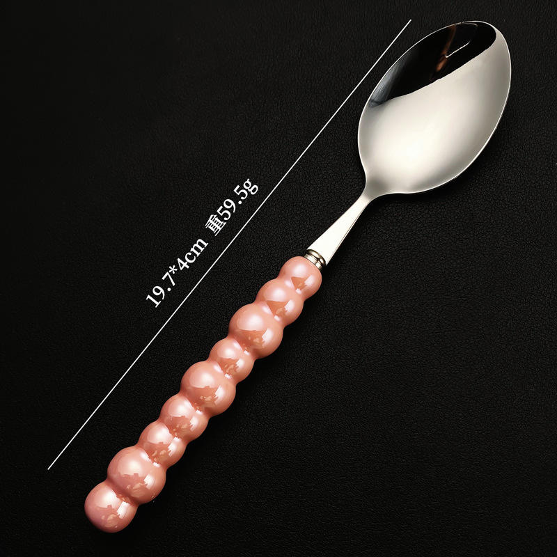 9-bead handle - silver dinner fork