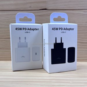 Chargeur Super Rapide Original 45W pour Samsung Prise EU 45W <span class=keywords><strong>Adaptateur</strong></span> USB <span class=keywords><strong>C</strong></span> PD <span class=keywords><strong>Type</strong></span> <span class=keywords><strong>C</strong></span> Chargeur de Voyage pour Samsung S20 S21 Note 10 - Product Image 1
