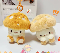 Porte-clés en peluche champignon mignon Kawaii, breloque de sac douce et câline, adorable, vente en gros, personnalisable OEM ODM