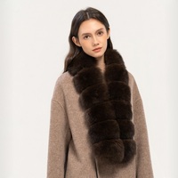 Écharpe en fourrure de renard véritable pour femme, accessoire chaud et respirant pour le cou, boucle magnétique personnalisable, luxe
