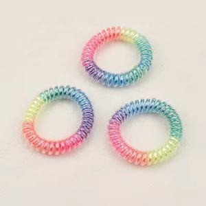Elástico de borracha para rabo de cavalo, 5.5cm/4cm, cor do arco-íris, sem armação, elástico de plástico, faixas de cabelo, pequeno, grande - Product Image 3