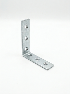 Support d'angle robuste en fer 75x75x19, galvanisé et thermolaqué, quincaillerie de fixation pour meubles en bois et cadres métalliques - Product Image 1
