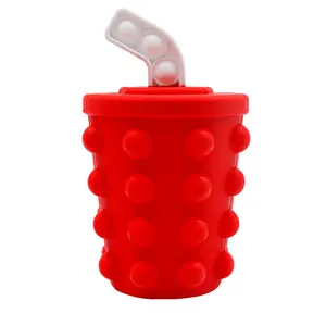 New 3-in-1 Wholesale Anti-Stress Silicone 3D Bubble Popping Toy Hamburger Chip Cola Pops Silicone Toy Set For Children