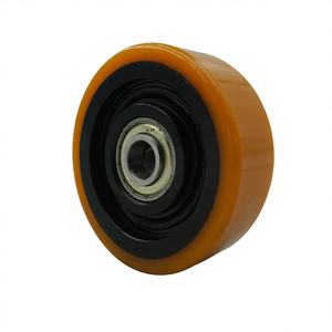 Nouvelle roue de <span class=keywords><strong>chariot</strong></span> élévateur 125/60/4K PU, capacité de charge 1500 kg, roulement à billes, pour <span class=keywords><strong>chariot</strong></span> à palettes électrique <span class=keywords><strong>Linde</strong></span> T20sp, référence 0009933803 - Product Image 1