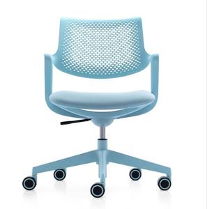 Silla giratoria ajustable en altura, respaldo de malla, tapicería de tela suave, taburete de <span class=keywords><strong>Bar</strong></span>, silla alta - Product Image 3