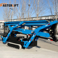 Nacelle élévatrice automotrice sur chenilles, nacelle araignée articulée flexible, charge utile 300 kg, machine hydraulique pour travaux en hauteur