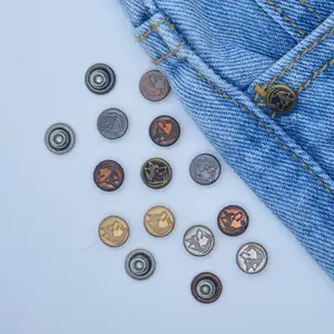 Aangepaste Denim Klinknagels Knop Voor Jeans Kleding Accessoires Modieus Ontworpen Op Maat Spijkernagels Hoge Kwaliteit Metalen Zinklegering