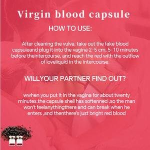 Capsules de Sang Vierge: Produit Efficace d'Hygiène Féminine pour Application Vaginale, Première Nuit, Pops Yoni Féminins, <span class=keywords><strong>Hymen</strong></span> <span class=keywords><strong>Artificiel</strong></span> - Product Image 5