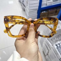 Montures de lunettes en acétate à bas prix, transparentes, vente chaude, montures de lunettes œil de chat, protection des yeux, lunettes optiques, livraison rapide