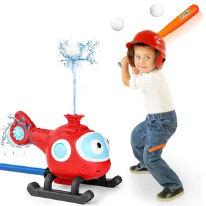 Juguete rociador de helicóptero 2 en 1 con juego deportivo de béisbol verano al aire libre jardín rociador agua salpicaduras juguetes patio trasero WaterPlay juguete