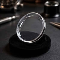 Verre saphir à double dôme avec revêtement antireflet bleu, 36 mm, 38 mm, pièces de rechange en verre cristal pour montre vintage