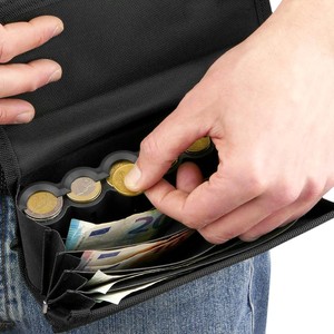 Euro <b>Coin</b> Cylinder Waist Bag 600D Oxford Cloth Detachable Strap Large Size Solid Color <b>Coin</b> <b>Purse</b> - Product Image 4