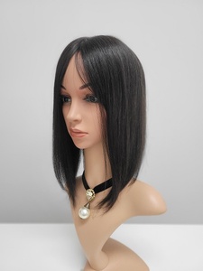 Peluca de Cabello Humano con Clip de 12 Pulgadas, Estilo Lacio Medio, Color Negro Natural y Marrón, WIGTS Premium, Hecha a Mano, Entrega Rápida, Resistente al Calor - Product Image 2