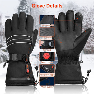 Hombres Mujeres Impermeable Motociclismo Carreras Ciclismo Guantes Congelador Invierno Esquí Calentado Batería Recargable Snowboard Guante - Product Image 4