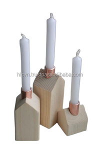 DÉCORATION DE MAISON EN BOIS AVEC PORTE-BOUGIE PORTE-BOUGIE EN BOIS - Product Image 2