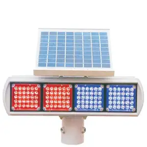 LED Signal Solar Energy Red And Blue Wireless Intelligent Warning Traffic Strobe Light
