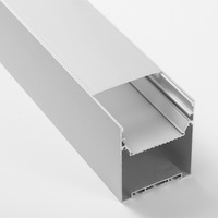 Perfil LED de aluminio para montaje en superficie, luz lineal con efecto de sombra para techo, iluminación lineal para yeso.