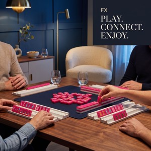Jeu de tuiles de mahjong américaines en acrylique finition nacrée FX, 160 pièces, luxe, gravées sur 4 couches, pour cadeaux et occasions spéciales - Product Image 3