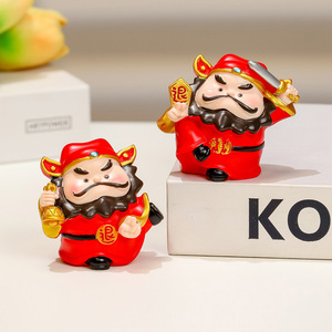 Figura de resina Zhong Kui, 2 piezas, decoración de escritorio Feng Shui, regalo de Año Nuevo Chino - Product Image 1