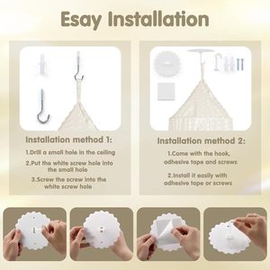 มุ้งคลุมเตียงเจ้าหญิงไม่ระคายเคืองผิวใช้ตกแต่งห้องนอนสำหรับเด็กชายและเด็กหญิง - Product Image 6