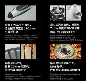 Moteur sans balais DUALSKY XM2532EG 2700KV 2200KV 1550KV pour F5K ASFC P5B de 200-400g et planeur RC en bois ERES de 400-800g - Product Image 4