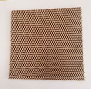 แผงตาข่ายโลหะสีทองแดงแบบทอ  แผ่นตกแต่งลายกริด  ผิวมีลวดลาย - Product Image 1