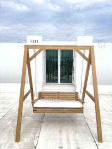 Premium Teak Wood Outdoor <strong>Swing</strong> Bench With Cushion Heavy Duty <strong>a</strong> <strong>Frame</strong> Garden Patio <strong>Swing</strong> <strong>for</strong> Villa - Product Image 6