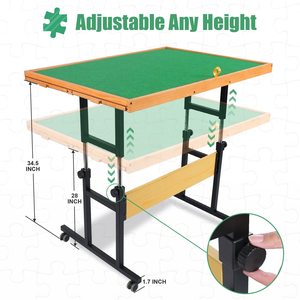 <span class=keywords><strong>Table</strong></span> de <span class=keywords><strong>Puzzle</strong></span> 1500 pièces avec Pieds Réglables Planche de <span class=keywords><strong>Puzzle</strong></span> en Bois Portable Adulte - Product Image 5