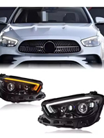 Phares de remplacement à LED pour Mercedes-Benz Classe E W213 2016-2023, ensemble de feux de jour et clignotants, mise à niveau