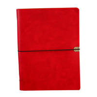 Classeur en cuir PU à 6 anneaux style vintage A5 à feuilles mobiles pour le budget Classeur B5 Organisateur Cahier Cadeau d'affaires Logo couleur personnalisé
