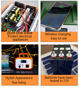 Générateur solaire portable 600W MPPT avec batterie lithium-ion, panneau solaire, allume-cigare, lampe torche pour le camping et l'utilisation en voiture - Product Image 5