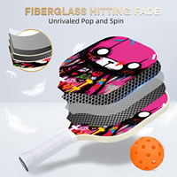 Raquettes de pickleball personnalisées durables les plus vendues avec fibre de carbone et fibre de verre pour les joueurs