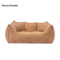 Fauteuil pouf moderne en coton compressé, ultra doux, une place, pour salon