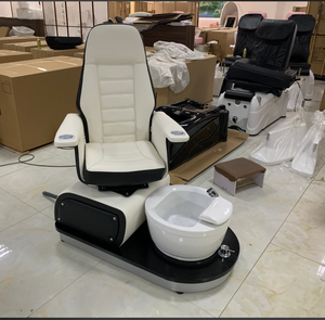 Großhandel Electric Pink Pediküre Stuhl White Moon Shape Tall Foot Spa <span class=keywords><strong>Massage</strong></span> stuhl zum Verkauf - Product Image 4