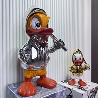 Décoration en résine Donald Duck pour la maison, salon, chambre d'enfant, meuble TV, table basse, poupée créative mignonne de luxe léger