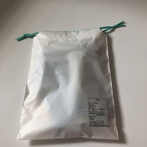 Piccolo logo personalizzato stampato ldpe bianco doppio strato con coulisse <span class=keywords><strong>lenzuolo</strong></span> imballaggio shopping carry plastic poly bag - Product Image 3