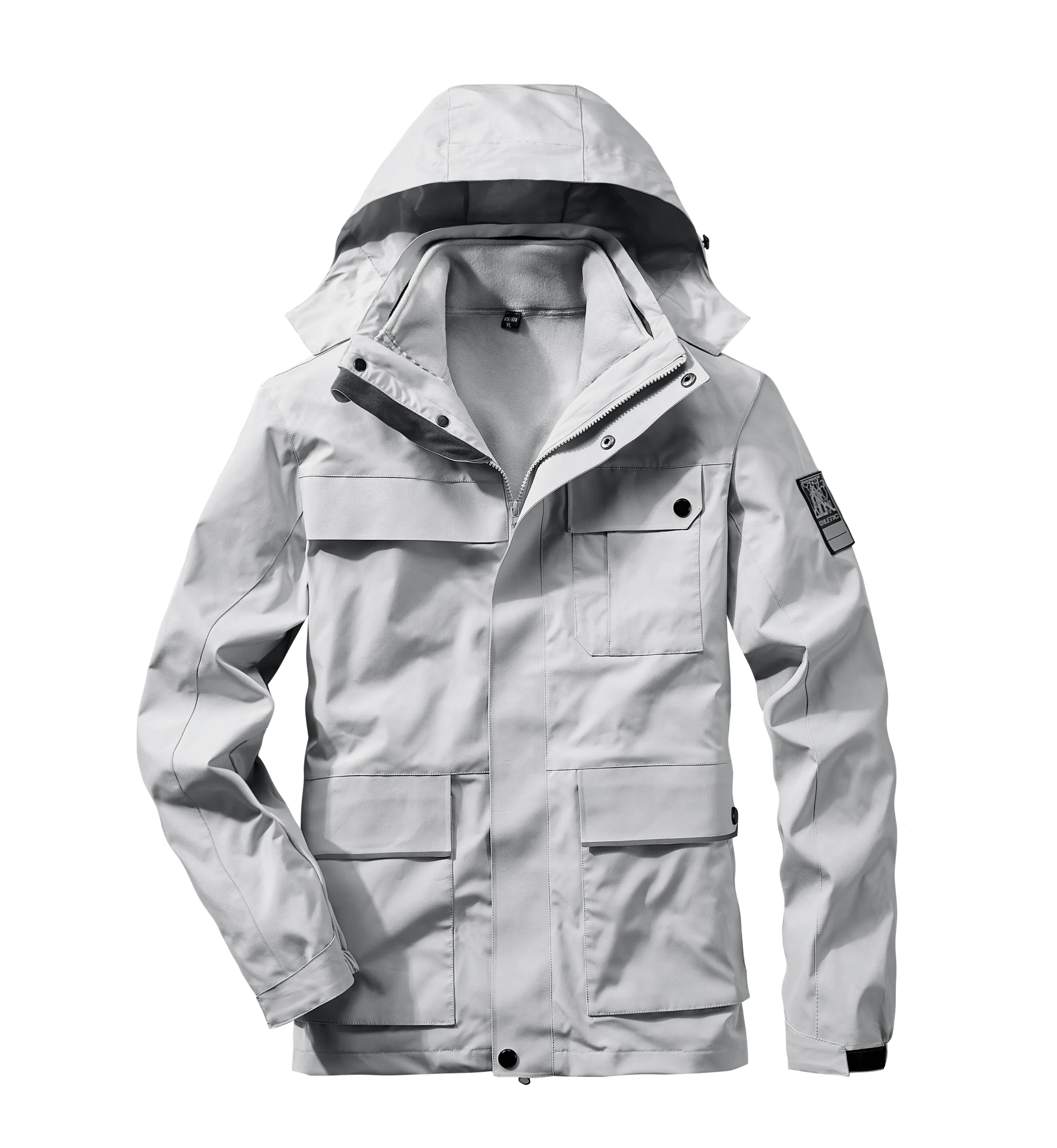 Hot sales 3 in 1 outdoor jacket waterproof windbreaker Detachable coat for men and women sportswear