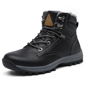 Botas de Invierno para Hombre <span class=keywords><strong>Mishansha</strong></span>, Botas de Nieve para Senderismo, Parte Superior de Cuero Nubuck, Entresuela de EVA, Cálidas, Impermeables, Antideslizantes, Forradas de Piel - Product Image 1
